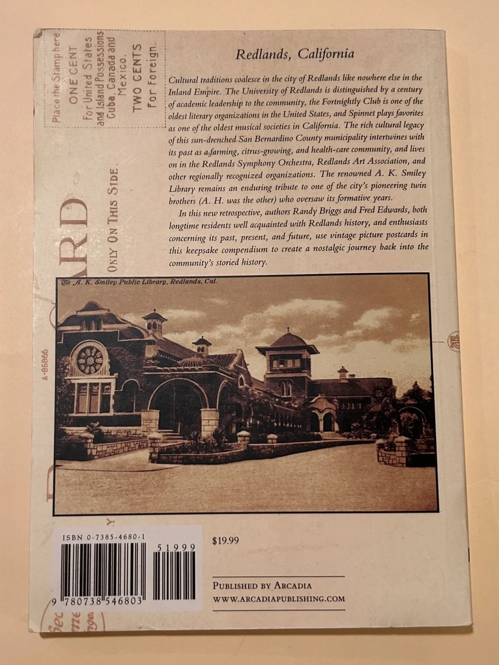 Arcadia Publishing redlands postcard
